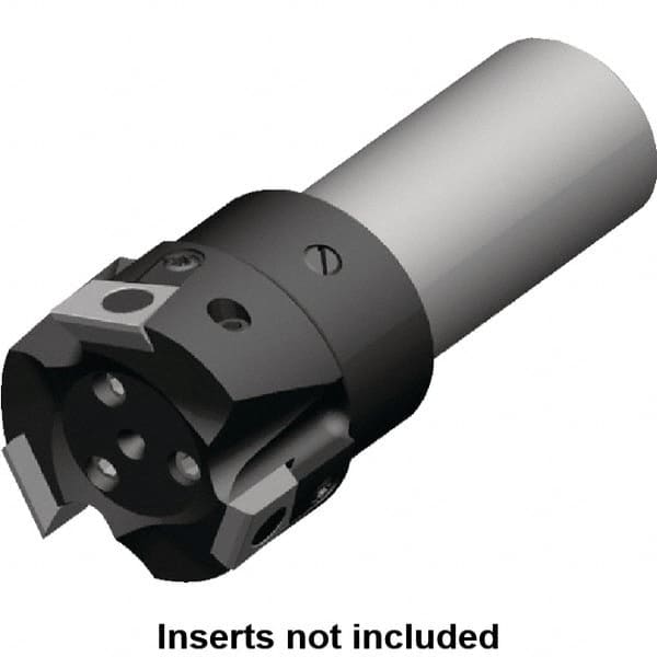 Kennametal - 50mm Cut Diam, 9.5mm Max Depth of Cut, 32mm Shank Diam, 110mm OAL, Indexable Square Shoulder End Mill - BGHX 15.. Inserts, Cylindrical Shank, 90° Lead Angle, Through Coolant, Series Fix-Perfect - Benchmark Tooling