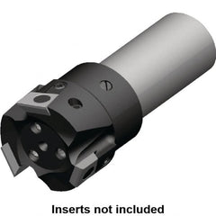 Kennametal - 50mm Cut Diam, 9.5mm Max Depth of Cut, 32mm Shank Diam, 110mm OAL, Indexable Square Shoulder End Mill - BGHX 15.. Inserts, Cylindrical Shank, 90° Lead Angle, Through Coolant, Series Fix-Perfect - Benchmark Tooling