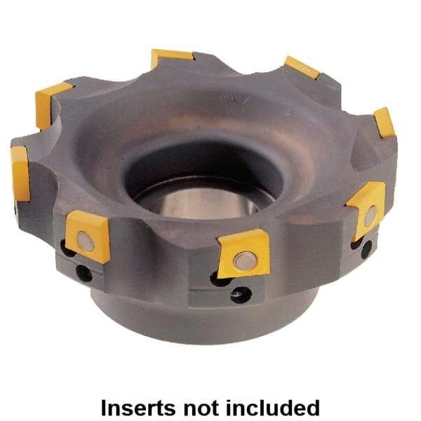 Kennametal - 7 Inserts, 100mm Cut Diam, 32mm Arbor Diam, 14mm Max Depth of Cut, Indexable Square-Shoulder Face Mill - 0/90° Lead Angle, 50mm High, 4.215.. Insert Compatibility, Series Fix-Perfect - Benchmark Tooling