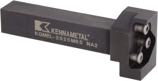 Kennametal - External Thread, 170.25mm OAL, Left Hand Indexable Grooving Cutoff Toolholder - 32mm Shank Height x 32mm Shank Width, KGME Toolholder Style, Series A4 - Benchmark Tooling