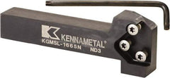 Kennametal - External Thread, 152.4mm OAL, Left Hand Indexable Grooving Cutoff Toolholder - 31.75mm Shank Height x 31.75mm Shank Width, KGMS Toolholder Style, Series A4 - Benchmark Tooling