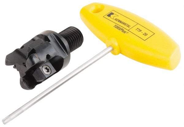 Kennametal - 31.75mm Cutting Diam, 1-1/4" Max Depth of Cut, Modular Connection Indexable Copy End Mill - 3 Inserts, RP.. 43.. Insert, KIPR Toolholder, Through Coolant - Benchmark Tooling