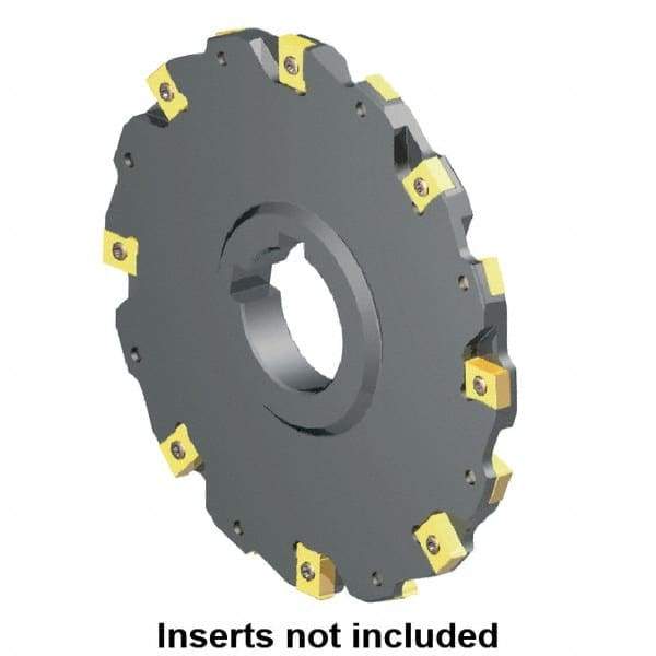 Kennametal - Arbor Hole Connection, 0.2362" Cutting Width, 0.8661" Depth of Cut, 100mm Cutter Diam, 1.2598" Hole Diam, 5 Tooth Indexable Slotting Cutter - 90° LN Toolholder, LNE 1235... Insert - Benchmark Tooling
