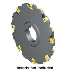 Kennametal - Arbor Hole Connection, 0.2362" Cutting Width, 0.8661" Depth of Cut, 100mm Cutter Diam, 1.2598" Hole Diam, 5 Tooth Indexable Slotting Cutter - 90° LN Toolholder, LNE 1235... Insert - Benchmark Tooling