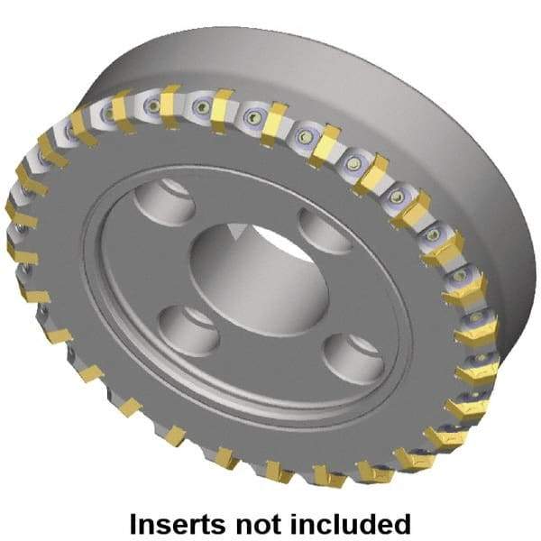 Kennametal - 172.8mm Cut Diam, 40mm Arbor Hole, 6.5mm Max Depth of Cut, 45° Indexable Chamfer & Angle Face Mill - 22 Inserts, HNGX 0905... Insert, Right Hand Cut, 22 Flutes, Series HexaCut - Benchmark Tooling