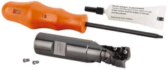 Kennametal - 33mm Cut Diam, 36mm Max Depth of Cut, 32mm Shank Diam, 150mm OAL, Indexable Square Shoulder Helical End Mill - GOMT 1604.., JOMT 1604.. Inserts, Cylindrical Shank, 0° Lead Angle, Series KDMR - Benchmark Tooling