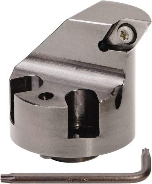 Kennametal - Left Hand Cut, 40mm Min Bore Diam, Size H32 Modular Boring Cutting Unit Head - Through Coolant, Compatible with DC.. - Benchmark Tooling