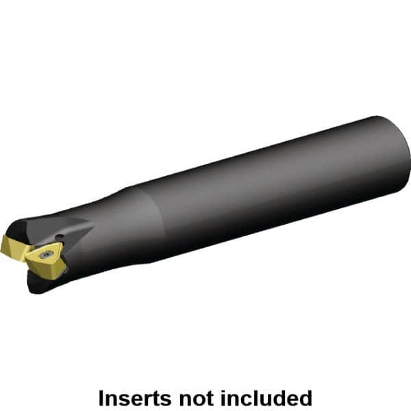 Kennametal - 28mm Cut Diam, 0.059" Max Depth, 25mm Shank Diam, Cylindrical Shank Indexable High-Feed Helical End Mill - Screw Holding Method, WOEJ090512.. Insert, KF2X Toolholder, Through Coolant - Benchmark Tooling