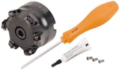 Kennametal - 76.2mm Cut Diam, 6mm Max Depth, 1" Arbor Hole, 6 Inserts, RP.T 1204... Insert Style, Indexable Copy Face Mill - BMD300 Cutter Style, 28,100 Max RPM, 2 High, Through Coolant, Series KSRM - Benchmark Tooling