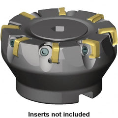Kennametal - 160mm Cut Diam, 40mm Arbor Hole, 5mm Max Depth of Cut, 6° Indexable Chamfer & Angle Face Mill - 24 Inserts, SNXF 1204... Insert, Left Hand Cut, 24 Flutes, Through Coolant, Series KSSR - Benchmark Tooling