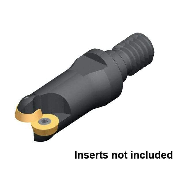 Kennametal - 30mm Cutting Diam, 1.1811" Max Depth of Cut, Modular Connection Indexable Copy End Mill - 5 Inserts, RD.. 0702.. Insert - Benchmark Tooling