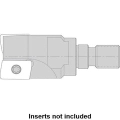 Kennametal - 16mm Cut Diam, 8.5mm Max Depth of Cut, 25.21mm OAL, Indexable Square Shoulder Helical End Mill - AD.. 1035.. Inserts, M8 Modular Connection, 0° Lead Angle, Series NGE-A - Benchmark Tooling