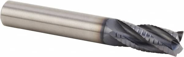 Kennametal - 10mm Diam, 22mm LOC, 4 Flute Solid Carbide 45° Corner Chamfer Roughing End Mill - 72mm OAL, 10mm Shank Diam, Single End, Centercutting, 30° Helix - Benchmark Tooling