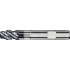 Kennametal - 6mm, 4 Flute, Single End, Solid Carbide, 1mm Corner Radius End Mill - 63mm OAL, 38° Helix, Right Hand Flute, 9mm LOC, Right Hand Cut, 18mm Extended Reach - Benchmark Tooling