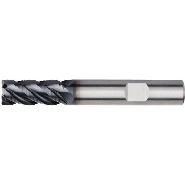Kennametal - 6mm Diam, 13mm LOC, 4 Flute Solid Carbide 45° Corner Chamfer Roughing End Mill - 57mm OAL, 6mm Shank Diam, Single End, Centercutting, 45° Helix - Benchmark Tooling