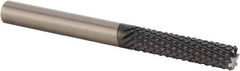 Kennametal - 12mm Diam, Burr End, Solid Carbide Diamond Pattern Router Bit - Right Hand Cut, 3-15/16" OAL, Use on Composites, Fiberglass - Benchmark Tooling