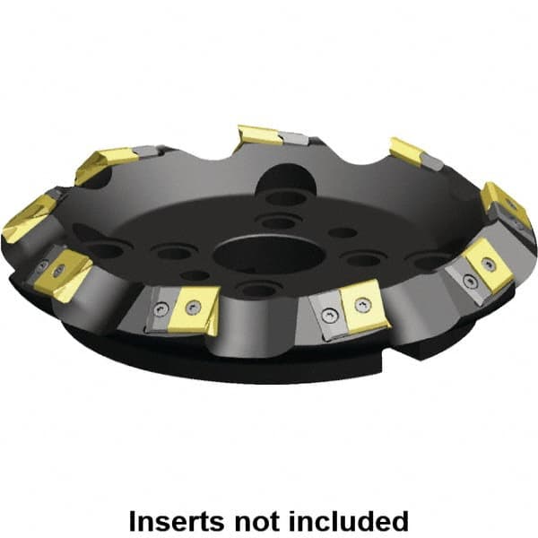 Kennametal - 285.36mm Cut Diam, 60mm Arbor Hole, 17.15mm Max Depth of Cut, 45° Indexable Chamfer & Angle Face Mill - 11 Inserts, LN.U 2410... Insert, Right Hand Cut, 11 Flutes, Series MEGA45 - Benchmark Tooling