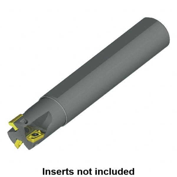 Kennametal - 16mm Cut Diam, 9mm Max Depth of Cut, 16mm Shank Diam, 160.21mm OAL, Indexable Square Shoulder End Mill - ADKT 1035.. Inserts, Cylindrical Shank, 0° Lead Angle, Series NGE-A - Benchmark Tooling