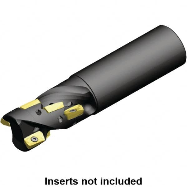 Kennametal - 20mm Cut Diam, 27.74mm Max Depth of Cut, 20mm Shank Diam, 90.2mm OAL, Indexable Square Shoulder Helical End Mill - ED.T 10T3.. Inserts, Cylindrical Shank, 0° Lead Angle, Through Coolant, Series Mill 1-10 - Benchmark Tooling