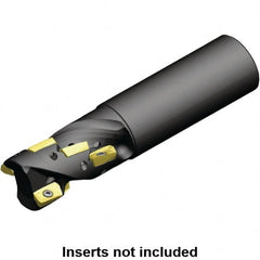 Kennametal - 25mm Cut Diam, 36.38mm Max Depth of Cut, 25mm Shank Diam, 105mm OAL, Indexable Square Shoulder Helical End Mill - ED.T 10T3.. Inserts, Cylindrical Shank, 0° Lead Angle, Through Coolant, Series Mill 1-10 - Benchmark Tooling