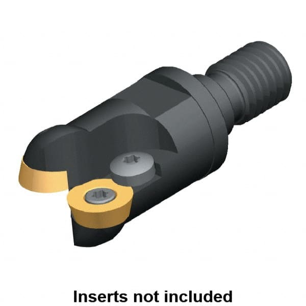 Kennametal - 24mm Cutting Diam, 0.9449" Max Depth of Cut, Modular Connection Indexable Copy End Mill - 2 Inserts, RD.. 12T3.. Insert - Benchmark Tooling