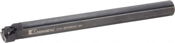 Kennametal - 39.37mm Min Bore Diam, 14" OAL, 1-1/4" Shank Diam, A-MTUN-D Indexable Boring Bar - TN.. 332 Insert, Pin & Clamp Holding Method - Benchmark Tooling