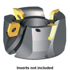 Kennametal - 4 Inserts, 50mm Cut Diam, 22mm Arbor Diam, 10mm Max Depth of Cut, Indexable Square-Shoulder Face Mill - 0/90° Lead Angle, 50mm High, LFEW 1503.. Insert Compatibility, Series RPF - Benchmark Tooling