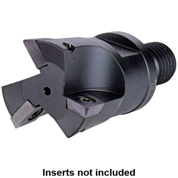 Kennametal - 1.378" Cut Diam, 8mm Max Depth of Cut, 2.6575" OAL, Indexable Square Shoulder Helical End Mill - XD.. 10T3.. Inserts, M16 Modular Connection, Series KMM - Benchmark Tooling