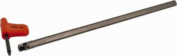 Kennametal - 5.54mm Min Bore Diam, 6" OAL, 3/16" Shank Diam, E-SCLD Indexable Boring Bar - CD.. 120605 Insert, Screw Holding Method - Benchmark Tooling