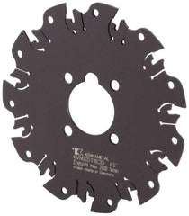 Kennametal - Arbor Hole Connection, 1/8" Cutting Width, 1-3/8" Depth of Cut, 5" Cutter Diam, 1-1/4" Hole Diam, 11 Tooth Indexable Slotting Cutter - KVNS Toolholder, OD 3118.. Insert - Benchmark Tooling