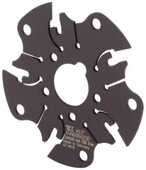 Kennametal - Arbor Hole Connection, 1/16" Cutting Width, 5/8" Depth of Cut, 2-1/2" Cutter Diam, 5/8" Hole Diam, 5 Tooth Indexable Slotting Cutter - KVNS Toolholder, OD 1063.. Insert - Benchmark Tooling