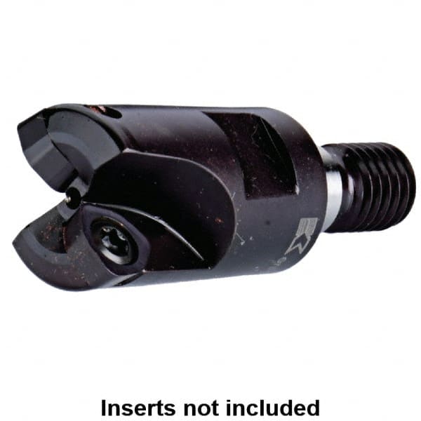 Kennametal - 25mm Cut Diam, 0.0394" Max Depth, M12 Modular Connection Indexable High-Feed End Mill - Screw Holding Method, WP..05X3.. Insert, Through Coolant - Benchmark Tooling