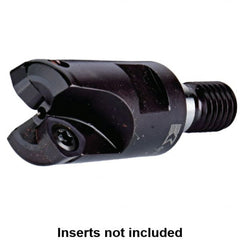 Kennametal - 25mm Cut Diam, 0.0394" Max Depth, M12 Modular Connection Indexable High-Feed End Mill - Screw Holding Method, WP..05X3.. Insert, Through Coolant - Benchmark Tooling