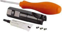 Kennametal - 40mm Cut Diam, 6.57mm Max Depth of Cut, 32mm Shank Diam, 110mm OAL, Indexable Square Shoulder End Mill - SP.T 10T3.. Inserts, Weldon Shank, Through Coolant, Series KSSM 90 - Benchmark Tooling