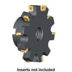 Kennametal - Shell Mount Connection, 1.2535" Depth of Cut, 125mm Cutter Diam, 1.2598" Hole Diam, 12 Tooth Indexable Slotting Cutter - KSSS Toolholder, SP.T 10T3.. Insert - Benchmark Tooling