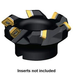 Kennametal - 63.88mm Cut Diam, 22mm Arbor Hole, 6.61mm Max Depth of Cut, 45° Indexable Chamfer & Angle Face Mill - 4 Inserts, SECW 1404... Insert, 4 Flutes, Series KSSM - Benchmark Tooling