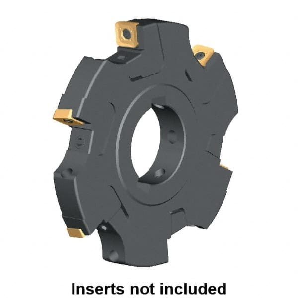 Kennametal - Arbor Hole Connection, 0.461" Cutting Width, 2.0276" Depth of Cut, 160mm Cutter Diam, 1.5748" Hole Diam, 10 Tooth Indexable Slotting Cutter - KSSM Toolholder, SD.T 1204.. Insert, Left Hand Cutting Direction - Benchmark Tooling