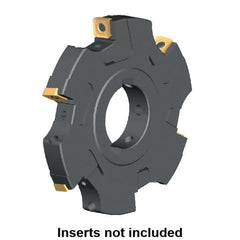 Kennametal - Arbor Hole Connection, 0.359" Cutting Width, 1.0185" Depth of Cut, 100mm Cutter Diam, 1.2598" Hole Diam, 6 Tooth Indexable Slotting Cutter - KSSM Toolholder, SP.T 10T3.. Insert, Left Hand Cutting Direction - Benchmark Tooling