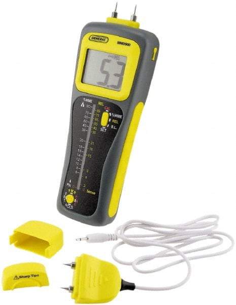 General - 32 to 122°F Operating Temp, Moisture Meter - LCD Display, Accurate to ±3% - Benchmark Tooling