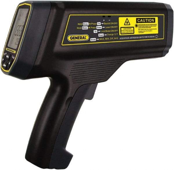 General - 200 to 1200°C (392 to 4352°F) Infrared Thermometer - 100:1 Distance to Spot Ratio - Benchmark Tooling