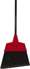 O-Cedar - 11" Wide, Black Synthetic Bristles, 48" Metal Handle, Angled Broom - Flagged - Benchmark Tooling