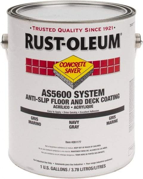 Rust-Oleum - 1 Gal Navy Gray Gloss Finish Antislip Coating - 60 to 70 Sq Ft per Gal, Interior/Exterior - Benchmark Tooling