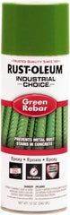 Rust-Oleum - Green Rebar, Gloss, Rebar Coating Spray Paint - 8 Sq Ft per Can, 12 oz Container - Benchmark Tooling