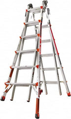 Little Giant Ladder - 22 Steps, 23' High, Type IA Rating, Aluminum Multi-Use Ladder - 300 Lb Load Capacity, 31" Base Width - Benchmark Tooling