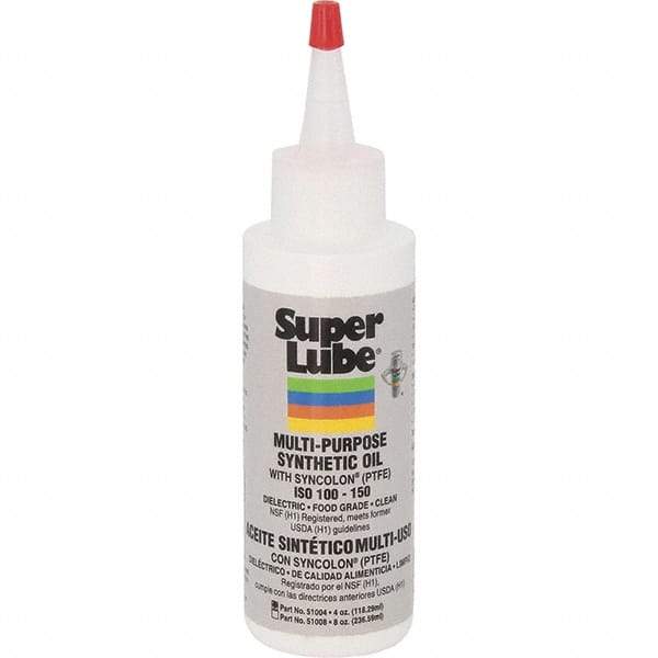 Synco Chemical - 4 oz Bottle Synthetic with PTFE Lubricant - Translucent White, -45°F to 450°F, Food Grade - Benchmark Tooling