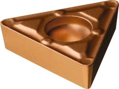 Sandvik Coromant - TCMX221 WF Grade 1115 Carbide Turning Insert - TiAlN/AlCr2O3 Finish, 60° Triangle, 1/4" Inscr Circle, 1/8" Thick, 1/64" Corner Radius - Benchmark Tooling