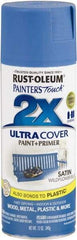 Rust-Oleum - Wildflower Blue, Satin, Enamel Spray Paint - 8 Sq Ft per Can, 12 oz Container, Use on Multipurpose - Benchmark Tooling