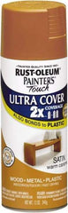 Rust-Oleum - Warm Caramel, Satin, Enamel Spray Paint - 8 Sq Ft per Can, 12 oz Container, Use on Multipurpose - Benchmark Tooling