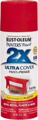 Rust-Oleum - Poppy Red, Gloss, Enamel Spray Paint - 8 Sq Ft per Can, 12 oz Container, Use on Multipurpose - Benchmark Tooling