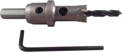 Disston - 1-5/8" Diam, 1" Cutting Depth, Hole Saw - Carbide-Tipped Saw, Toothed Edge - Benchmark Tooling